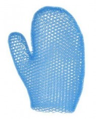 bath mitt blu